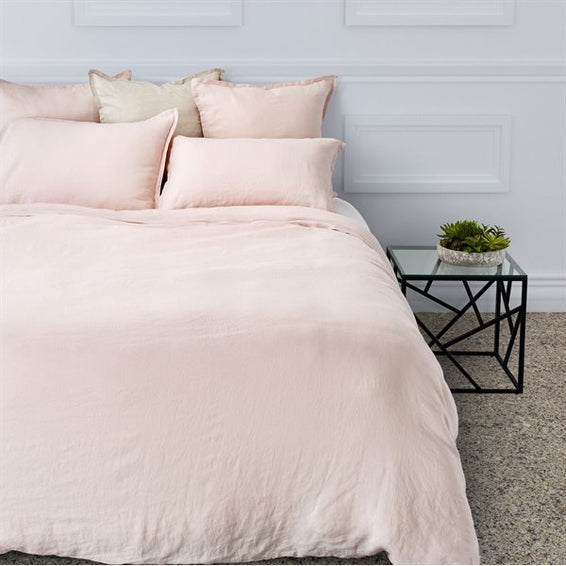 LINEN PINK BLUSH DUVET COVER